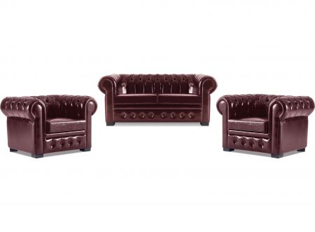 CHESTER Sessel / Clubsessel Bordeaux